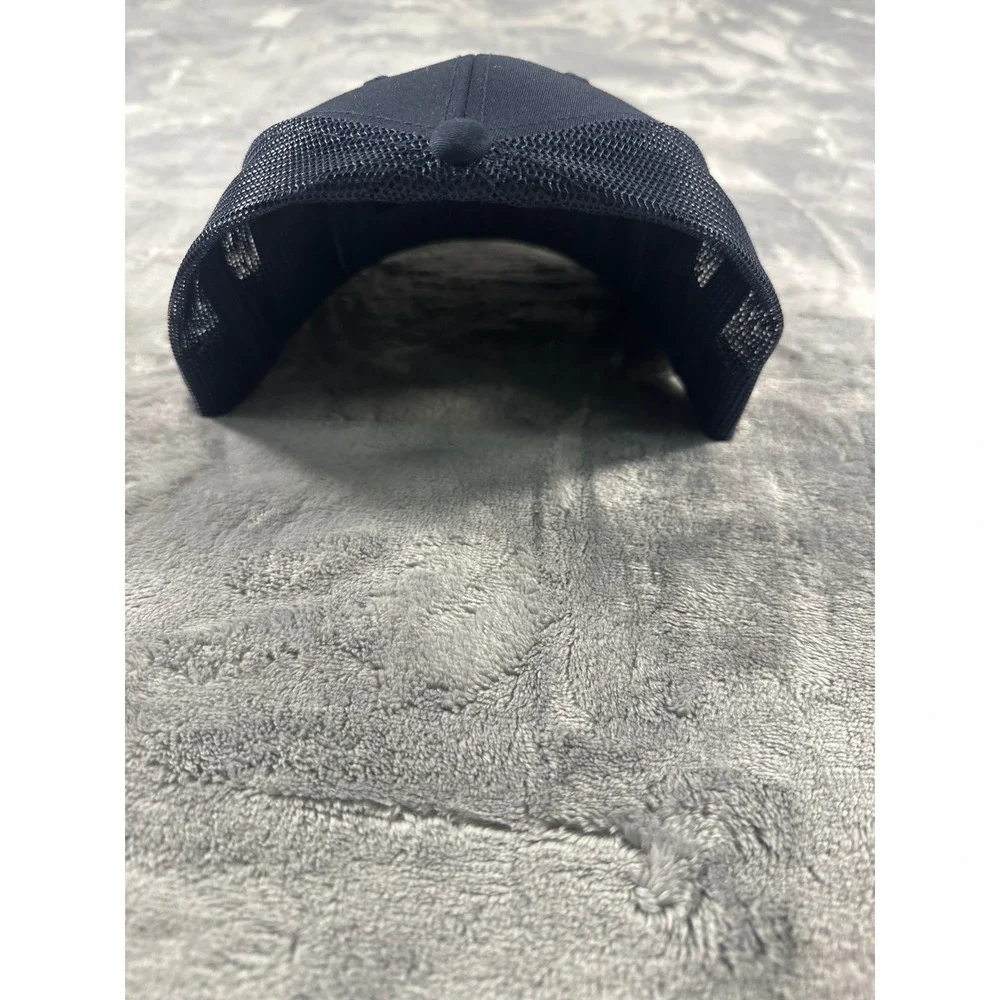 Richardson 112 Trucker Hat Navy Blue Pye-Barker Embroidered Logo Snapback Cap